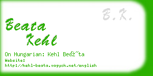 beata kehl business card